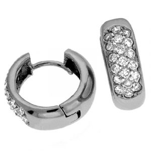 White Gold Pave Earring