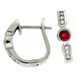 Ruby & Diamond Earring