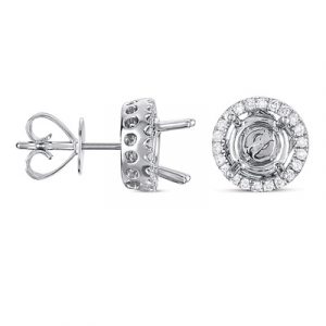 Four Prong Earring Jackets For 3.0ct TW - Style#E7007-3WG