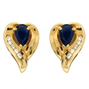 Sapphire & Diamond Earring