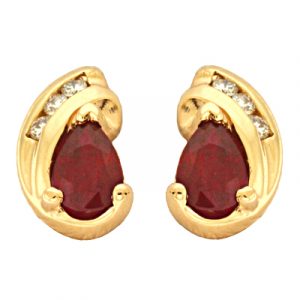 Ruby & Diamond Earring