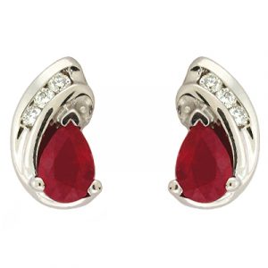 Ruby & Diamond Earring