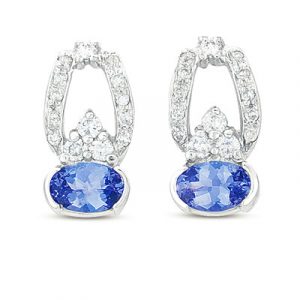 Tanzanite & Diamond Earring