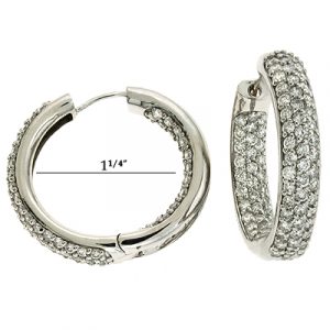 White Gold Hinged Hoops