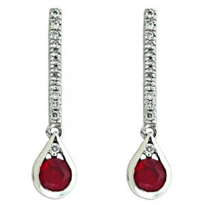 Ruby & Diamond Earring