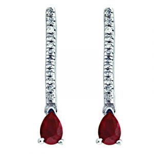 Ruby & Diamond Earring