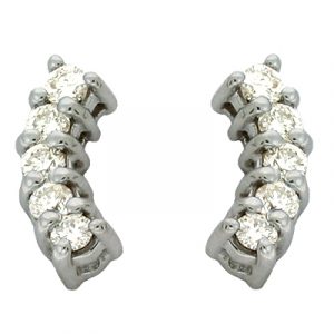 White Gold Diamond Earring