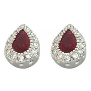 Ruby & Diamond Earring