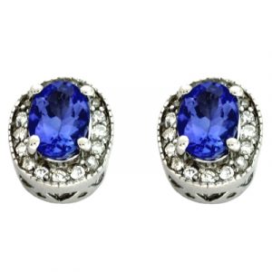 Tanzanite & Diamond Earring