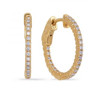 Yellow Gold 3/4 Securehinge Hoop Earring