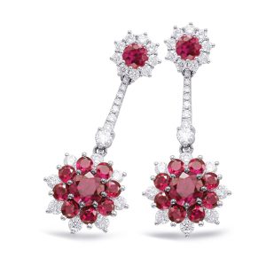 Ruby & Diamond Earring