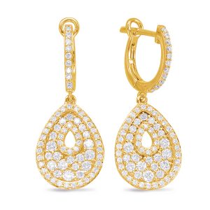 Yellow Gold Diamond Hoop Earring