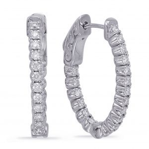 .65 Inch Securehinge Oval Hoop Earring