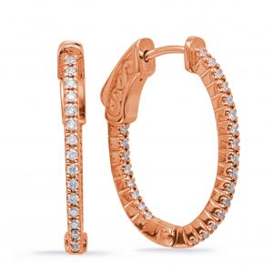 0.90 Inch Oval Securehinge Hoop Earring