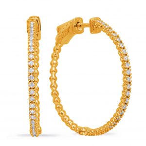 Yellow Gold 1 Inch Securehinge Hoop