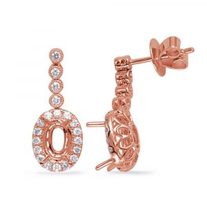 Rose Gold Diamond Earring