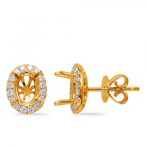 Yellow Gold Diamond Earring