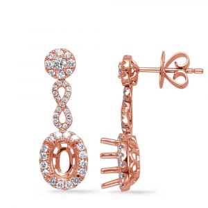 Rose Gold Diamond Earring