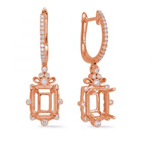 Rose Gold Diamond Earring