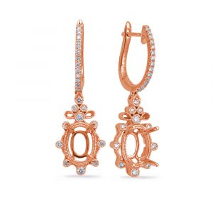 Rose Gold Diamond Earring