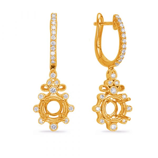 Yellow Gold Diamond Earring 1/4ct