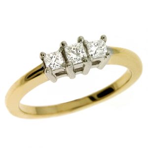 Yellow & White Gold Diamond Band