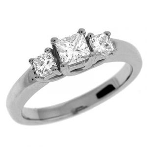 Platinum Three Stone Ring