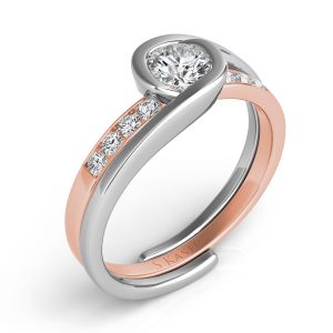 Rose & White Gold Engagement Ring