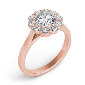 Rose Gold Halo Engagement Ring