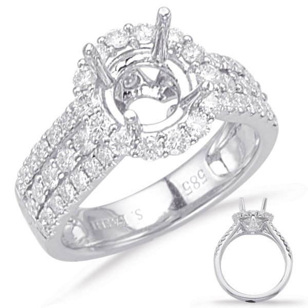 Platinum Halo Engagement Ring