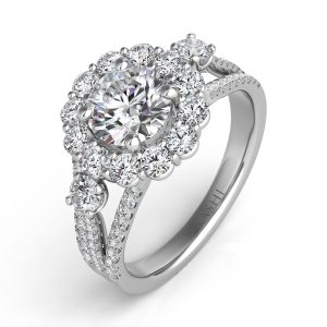 Platinum Halo Engagement Ring