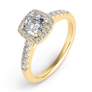 Yellow Gold Halo Ring