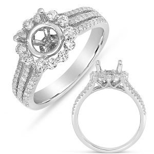 White Gold Halo Ring