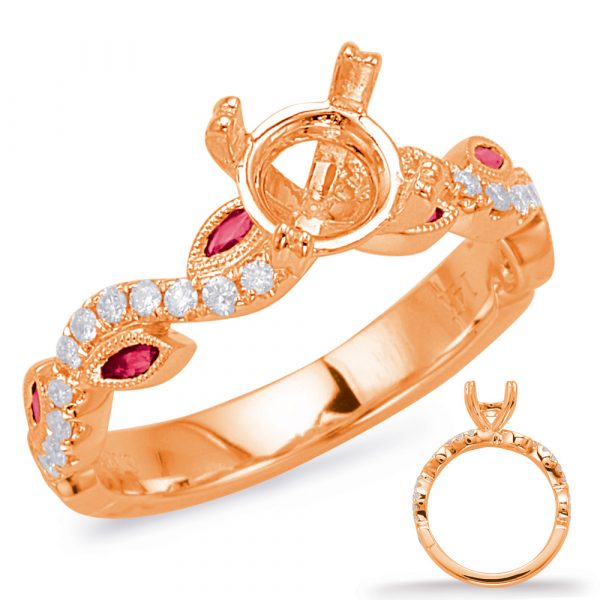 Rose Gold & Ruby Engagement Ring