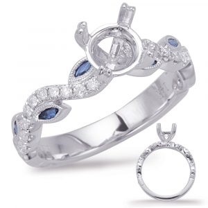 White Gold & Sapphire Engagement Ring