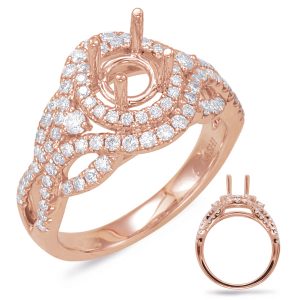 Rose Gold Halo Engagement Ring