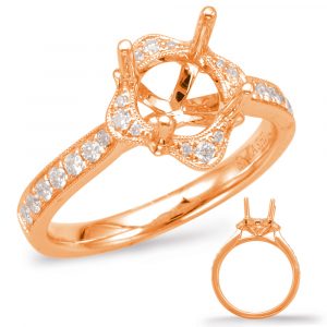 Rose Gold Halo Engagement Ring