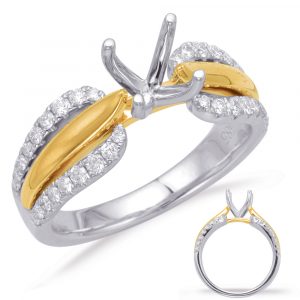 Yellow & White Gold Engagement Ring