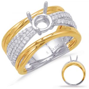 Yellow & White Gold Engagement Ring