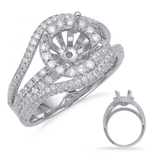 White Gold Halo Engagement Ring