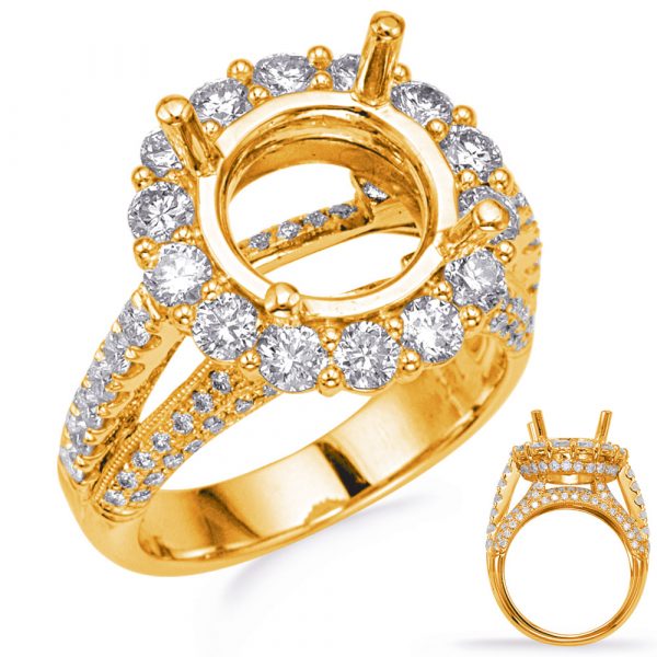 Yellow Halo Engagement Ring