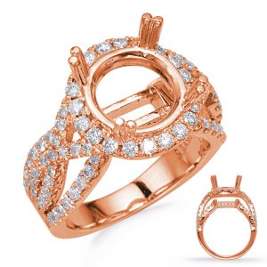 Rose Gold Halo Engagement Ring