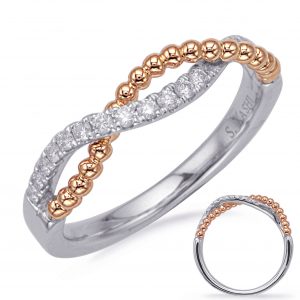 Rose & White Gold Diamond Fashion Ring