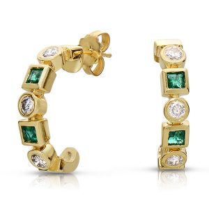 Emerald & Diamond Earring