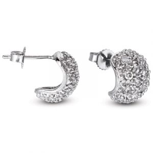 White Gold  Diamond Earring