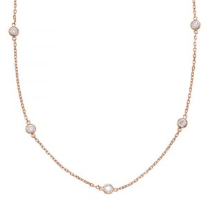 Rose Gold Diamond By The Yard Necklace