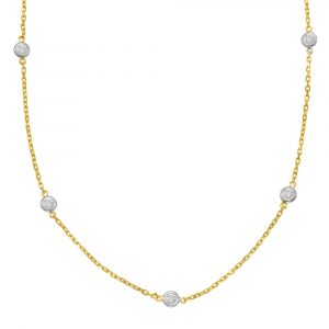 Yellow Gold Diamond By The Yard Necklace