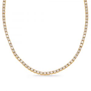 Yellow Gold Four Prong Necklace