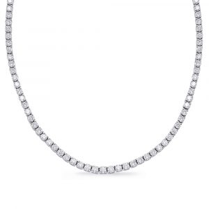 White Gold Four Prong Necklace