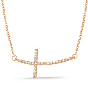 Rose Gold Cross Necklace